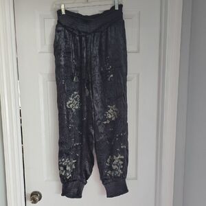 Anthropologie Charcoal Textured Pants